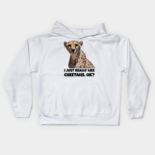 I Like Cheetahs Kids Hoodie